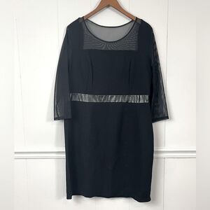 Lane Bryant Sheath Black Knee Length Cocktail Wedding Dress Size 18